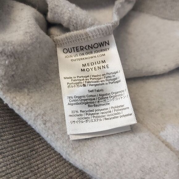 Outerknown Jaspe Crewneck Pocket Sweatshirt Organic Cotton Grey Men's Size M - Picture 5 of 5